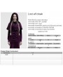 Punk Rave Violet Gothic Women's Velvet Hooded Cloak with Fur Ball