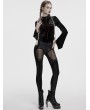 Punk Rave Black Gothic Butterfly Pattern Hollowed Leggings for Women