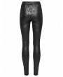 Punk Rave Black Gothic Butterfly Pattern Hollowed Leggings for Women