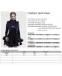 Punk Rave Black and Violet Gradient Gothic Fur Devil Shawl for Women