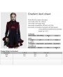 Punk Rave Black and Red Gradient Gothic Fur Devil Shawl for Women