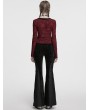 Punk Rave Black Gothic Wasteland Tassel Long Flared Pants for Women