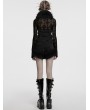 Punk Rave Black Gothic Detachable Fur Collar Denim Vest for Women