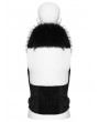 Punk Rave Black Gothic Detachable Fur Collar Denim Vest for Women