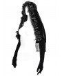 Eva Lady Black Gothic Flower Fringed Velvet Hooded Cloak for Women