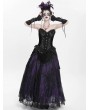 Eva Lady Black Gothic Beaded Lace Victorian Overbust Corset Top for Women