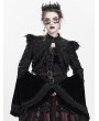 Eva Lady Black Gothic Lace Embroidery Velvet Bolero Short Jacket for Women