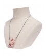 Devil Fashion Silver Gothic Skeleton Pearl Pendant Necklace