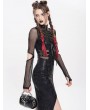 Devil Fashion Black Gothic Metallic Skull Spliked Faux Leather Bag