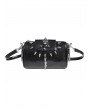 Devil Fashion Black Gothic Metallic Skull Spliked Faux Leather Bag