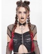 Devil Fashion Black Gothic Skull Chain Pendant Faux Leather Choker