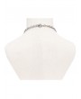 Devil Fashion Silver Punk Heart Crystal Beaded Pendant Chain Necklace