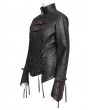 Devil Fashion Black Gothic Punk Irregular Lace-Up Short Jacket for Women