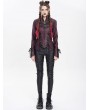 Devil Fashion Red Gothic Punk Irregular Lace-Up Short Jacket for Women