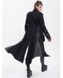 Devil Fashion Black Punk Military Gothic Fitted Long Jacket for Women