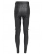 Devil Fashion Black Gothic Punk Lace-Up Slim Fitted Pants for Women