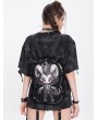 Devil Fashion Black Gothic Punk Chain Embellished Plush Backpack