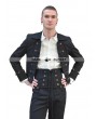 Pentagramme Black Double-Breasted Gothic Short Jacket for Men