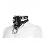 Devil Fashion Black Gothic Skull Spiked Rivet Choker for Men