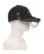Devil Fashion Black Gothic Punk Rock Zipper Cap for Men