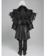 Devil Fashion Black Gothic Retro Lace Appliqued Feather Bolero Cape for Men