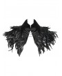 Devil Fashion Black Gothic Retro Lace Appliqued Feather Bolero Cape for Men