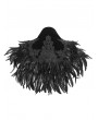 Devil Fashion Black Gothic Retro Lace Appliqued Feather Bolero Cape for Men