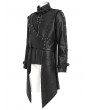 Devil Fashion Black Gothic Punk Asymmetric Zip-Up Jacket for Men