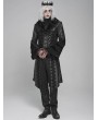 Devil Fashion Black Retro Gothic Lace-Up Faux Leather Party Jacket for Men