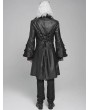 Devil Fashion Black Retro Gothic Lace-Up Faux Leather Party Jacket for Men
