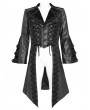Devil Fashion Black Retro Gothic Lace-Up Faux Leather Party Jacket for Men