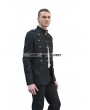 Pentagramme Black Gothic Military Style Jacket for Men