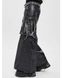 Devil Fashion Black Gothic Punk Cargo Detachable Pocket Pants for Men