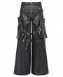 Devil Fashion Black Gothic Punk Cargo Detachable Pocket Pants for Men