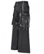 Devil Fashion Black Gothic Punk Cargo Detachable Pocket Pants for Men
