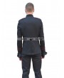 Pentagramme Black and Red Gothic Military Style Jacket for Men