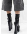 Black Gothic Punk Chunky Block Platform Ankle Boots