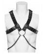 Punk Rave Black Gothic Punk Men's Harness with Detachable Chain