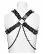 Punk Rave Black Gothic Punk Men's Harness with Detachable Chain
