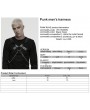 Punk Rave Black Gothic Punk Men's Harness with Detachable Chain