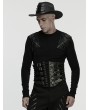 Punk Rave Black Gothic Punk Metal Men's Leather Waistband