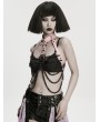Punk Rave Black and Pink Gothic Punk Bat Bow Skull Chain Harness