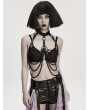 Punk Rave Black Gothic Punk Bat Bow Skull Chain Harness
