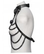 Punk Rave Black Gothic Punk Bat Bow Skull Chain Harness