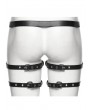 Punk Rave Black Gothic Skull Rivet Punk Leg Harness