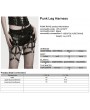 Punk Rave Black Gothic Skull Rivet Punk Leg Harness