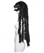 Punk Rave Black Gothic Punk Fox Head Braided Mask Hood