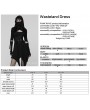 Punk Rave Black Gothic Punk Wasteland Cutout Hooded Face Mask Short Dress