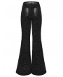 Punk Rave Black Gothic Retro Court Style Flared Pants for Women