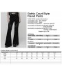 Punk Rave Black Gothic Retro Court Style Flared Pants for Women